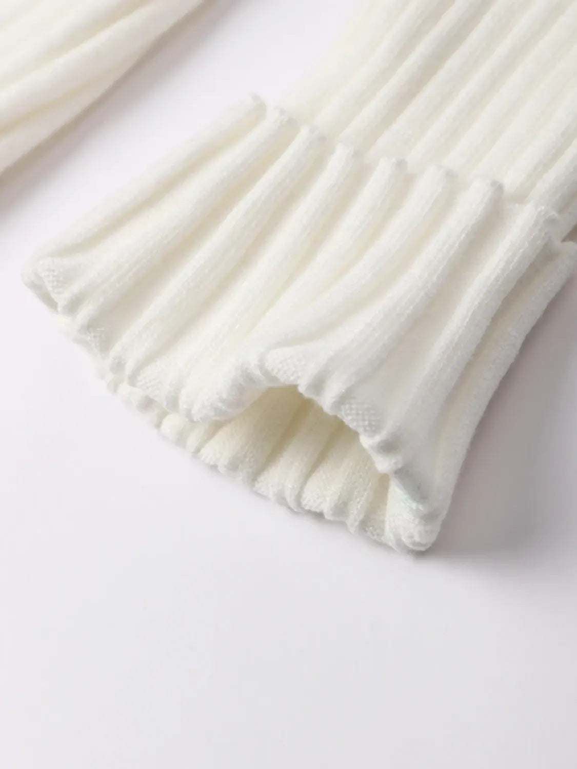 Ribbed Knit Set with High-Neck Sweater and Flare Pants – Luna