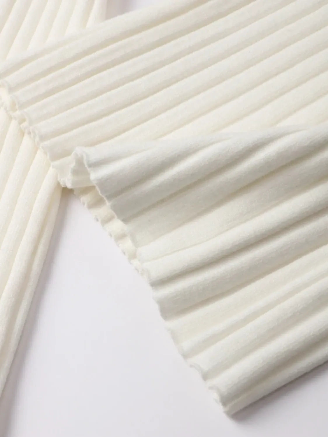 Ribbed Knit Set with High-Neck Sweater and Flare Pants – Luna