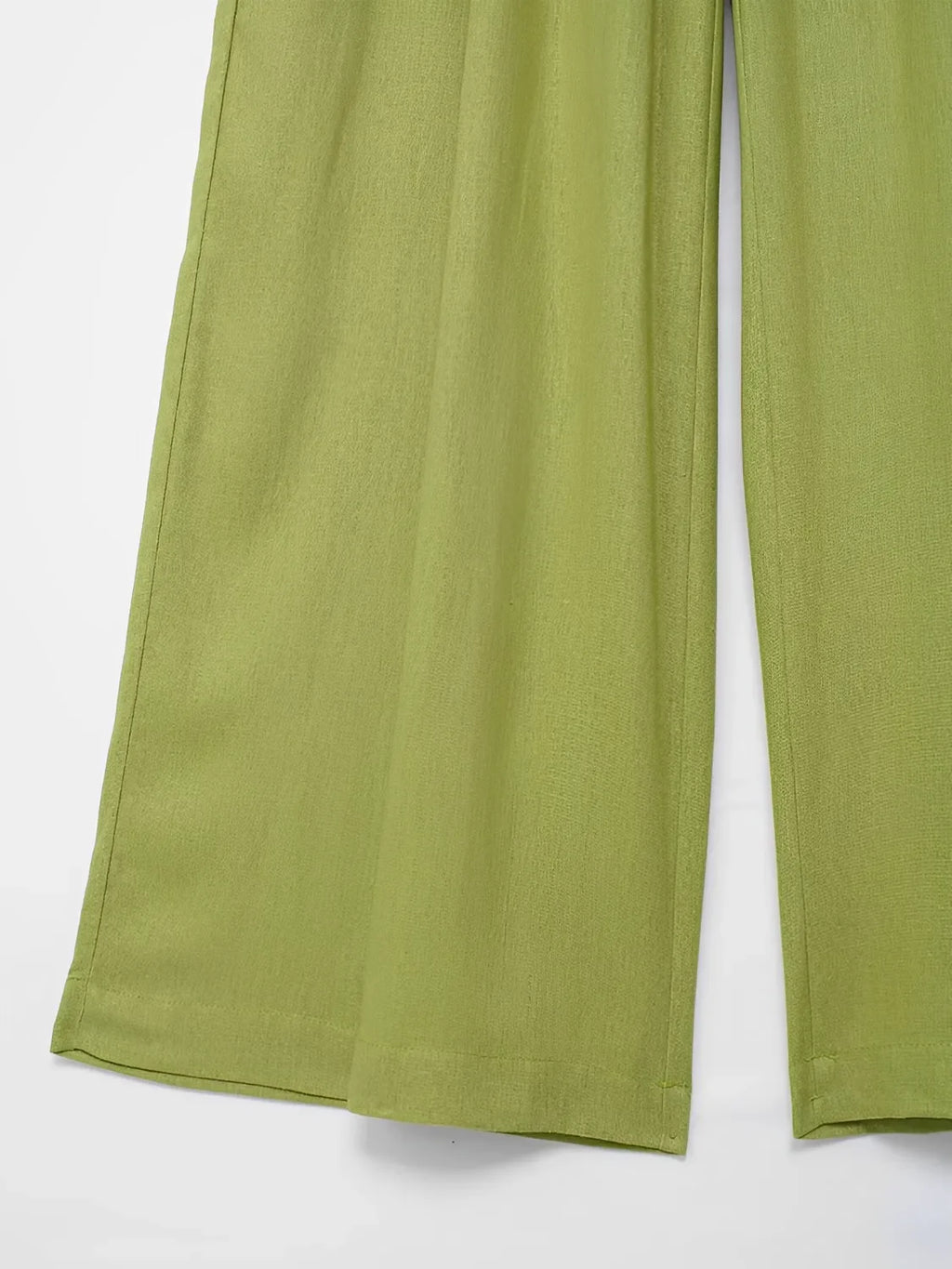 Button-Up Long-Sleeve Shirt and Wide-Leg Pants Set – Daniela