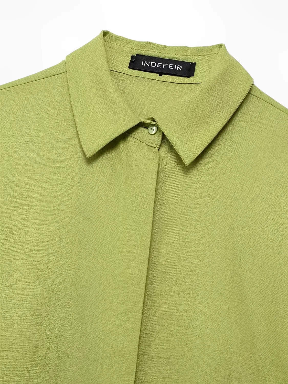 Button-Up Long-Sleeve Shirt and Wide-Leg Pants Set – Daniela