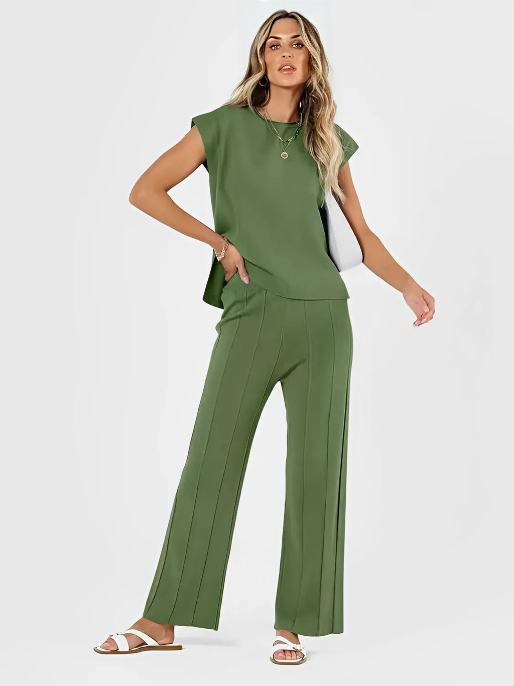 Viscose Set with Mullet Blouse and Comfort Pants – Lorena