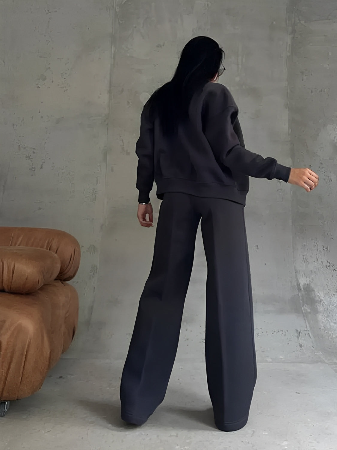 Women’s Zip-Up Jacket and Straight-Leg Pants with Pockets – Bruna