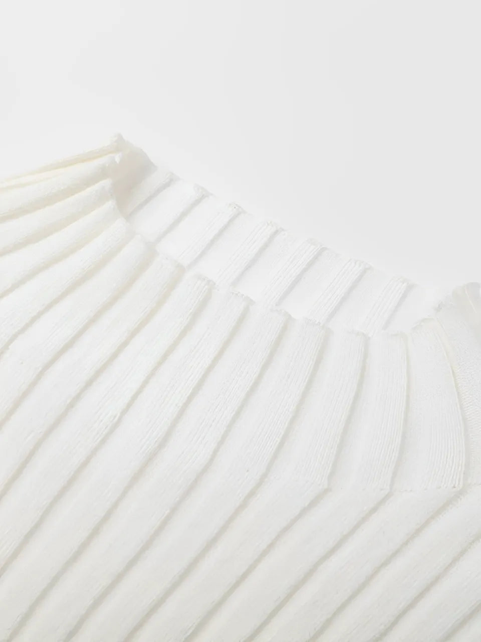 Ribbed Knit Set with High-Neck Sweater and Flare Pants – Luna