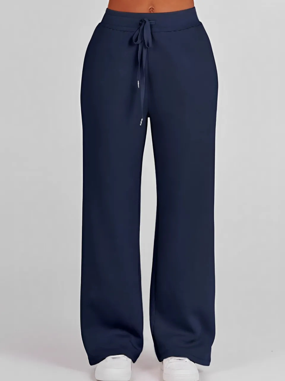 High-Neck Sweater and Adjustable Wide-Leg Pants Set – Alessandra